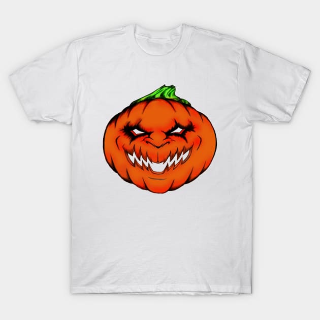 Pumpkin Head T-Shirt by eamaldonado1972